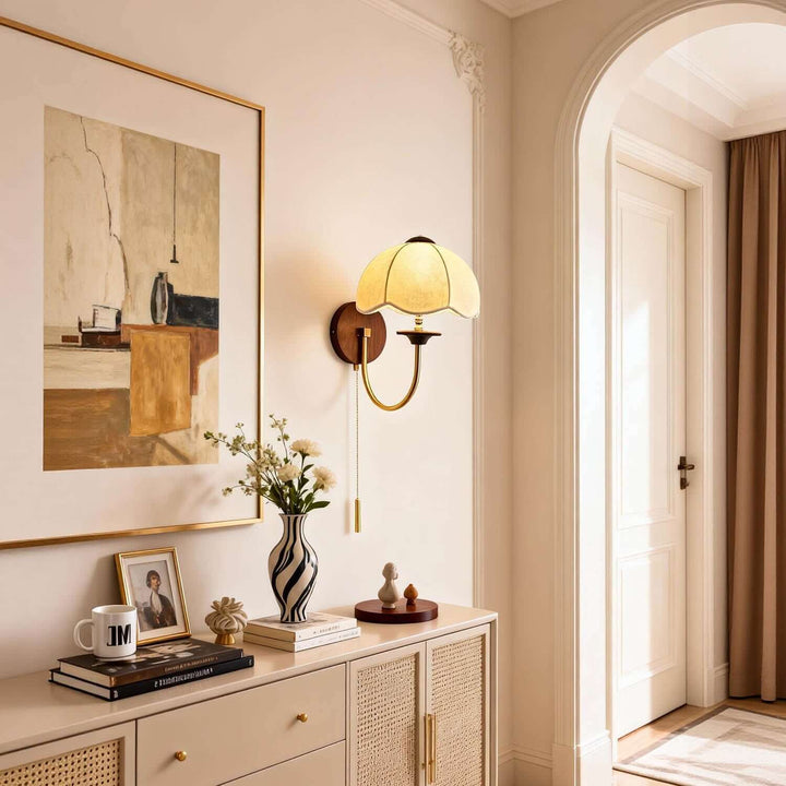 Vilano Wall Light – Classic Vintage French Fabric Sconce