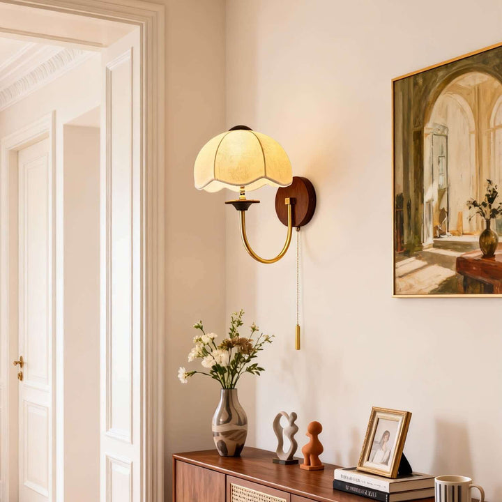 Vilano Wall Light – Classic Vintage French Fabric Sconce