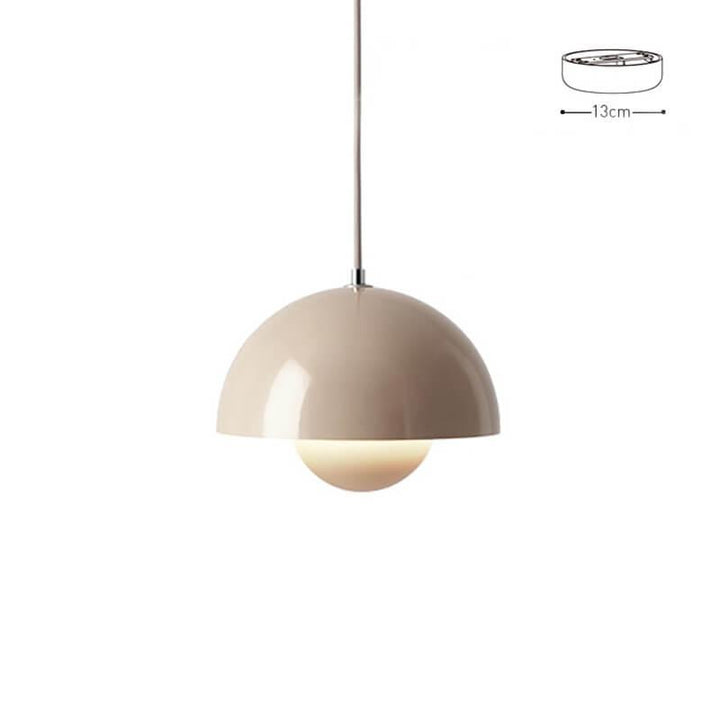 Beige gray Flowerpot pendant lamp shown as a product cutout.