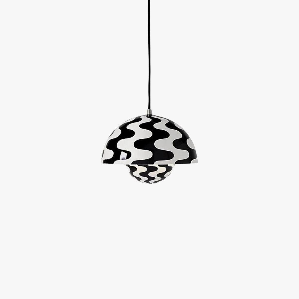 Black and white Flowerpot pendant lamp shown as a product hero image.