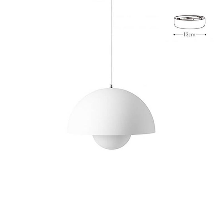 Matte white Flowerpot pendant lamp shown as a product card.