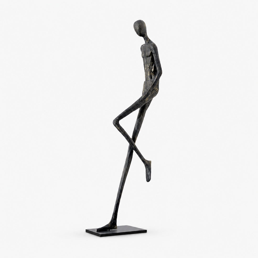 Lemvix black abstract sculpture shown on a white background.