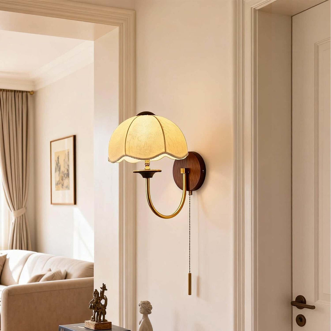 Vilano Wall Light – Classic Vintage French Fabric Sconce