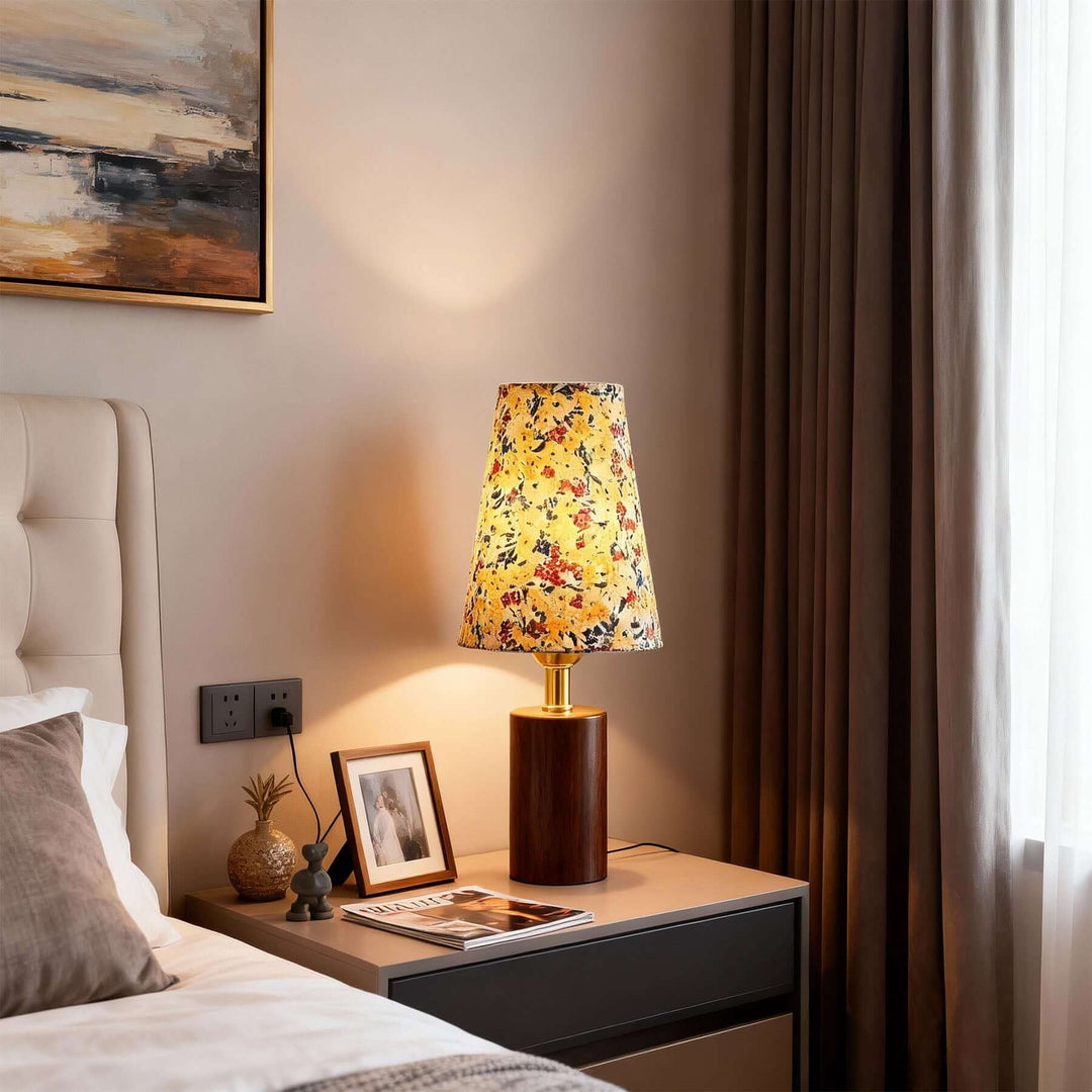 Voremi Table Lamp – Vintage Fabric Reading Table Lamp