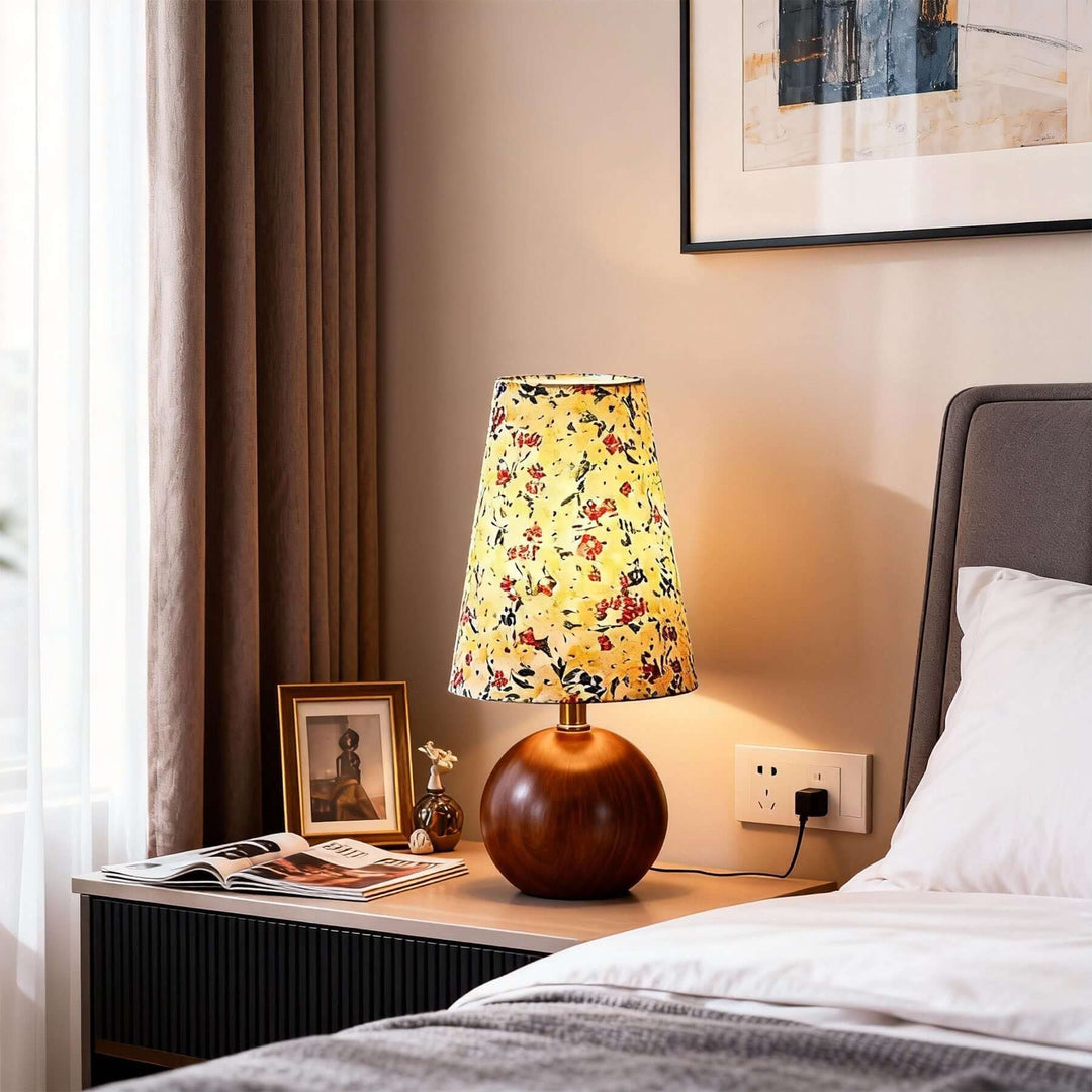 Voremi Table Lamp – Vintage Fabric Reading Table Lamp