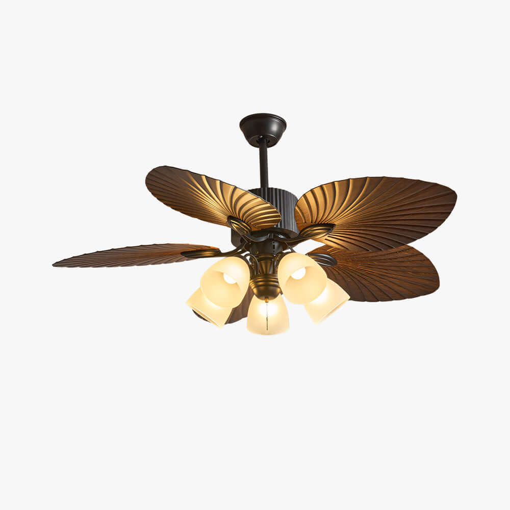 Vormi Ceiling Fan Light | Vintage Glass Dining Room