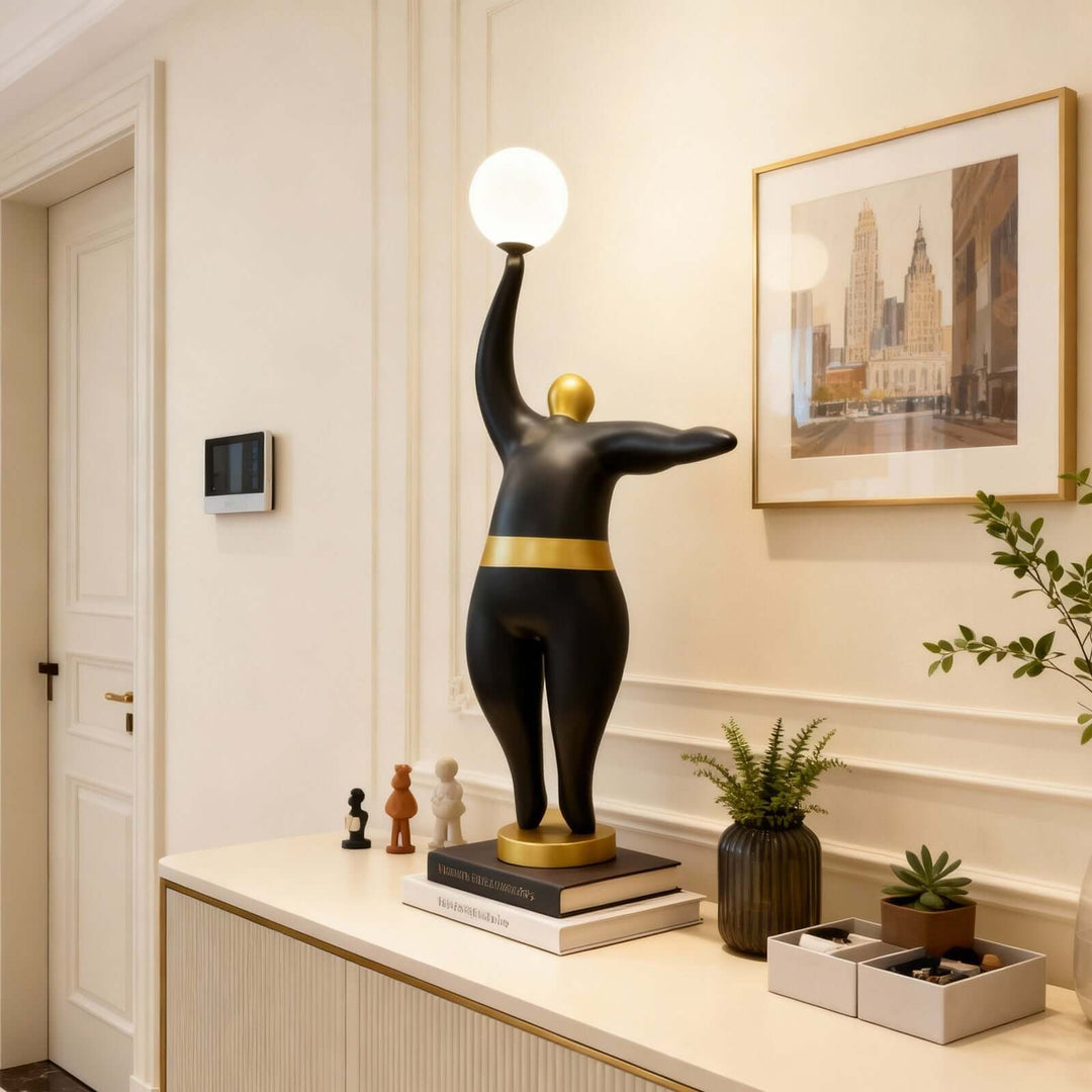 Vornelu Resin Sculpture Table Lamp – Artistic Decorative Light