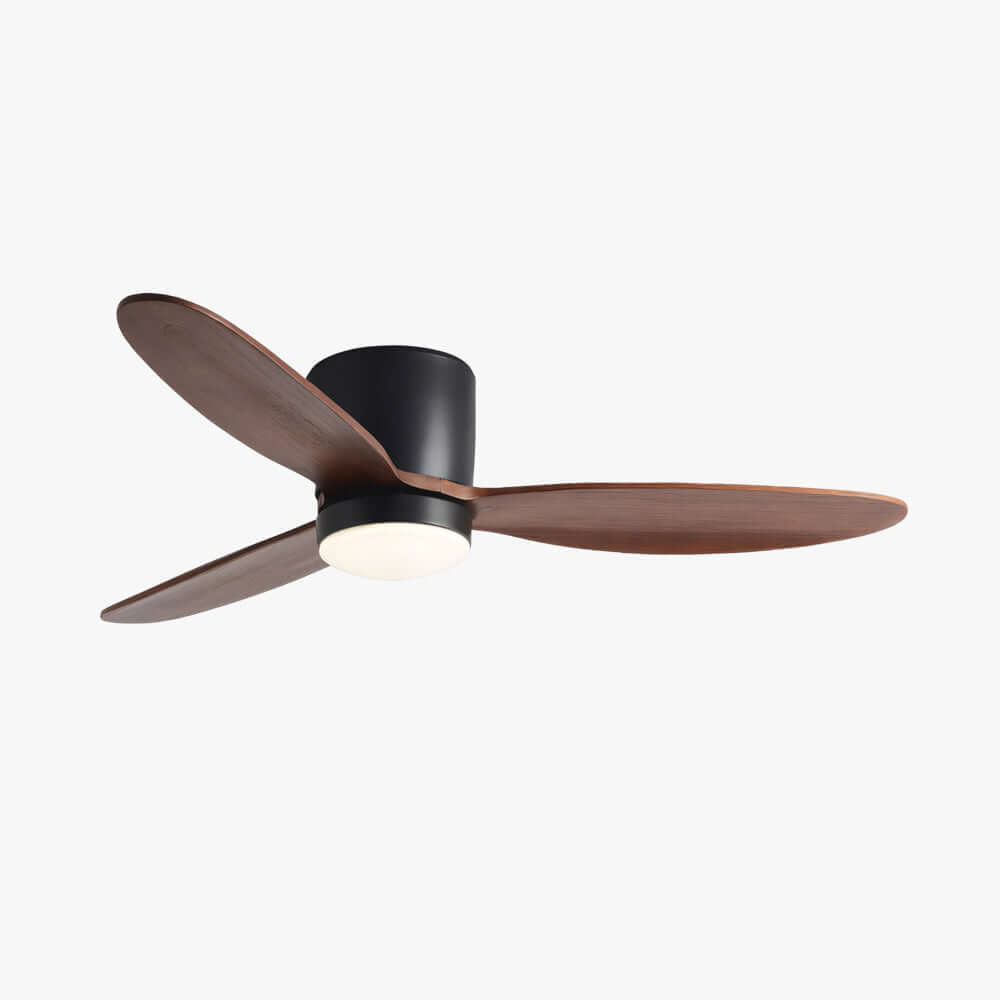 Vozha Ceiling Fan Light | American Minimalist Wood Living Room Light