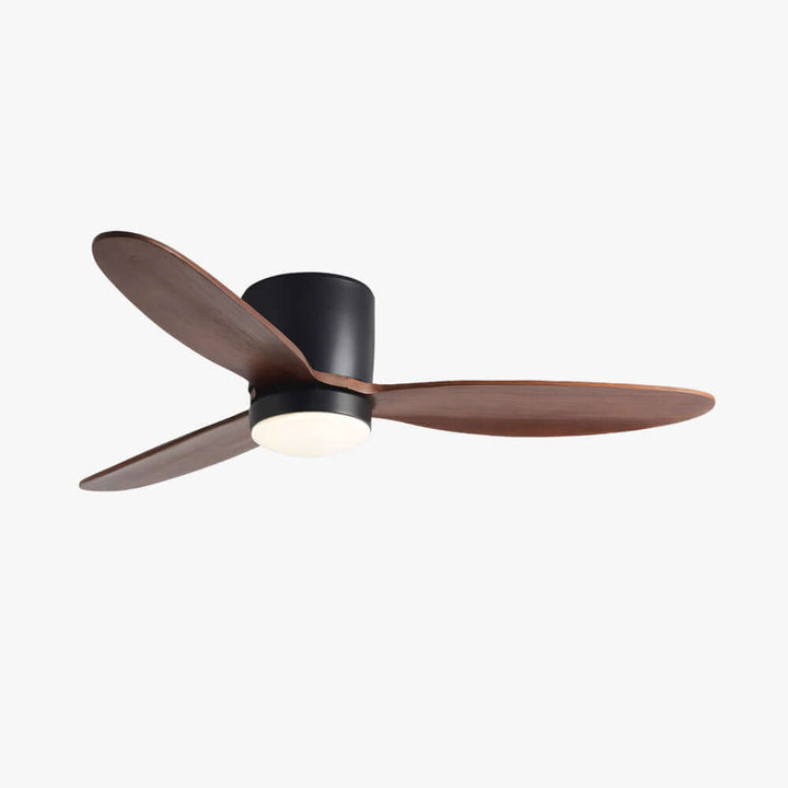 Vozha Ceiling Fan Light | American Minimalist Wood Living Room Light