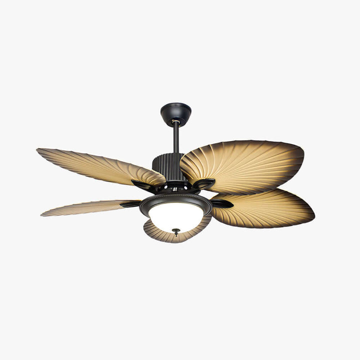 Vyloxis Ceiling Fan Light | French Glass Living Room Light