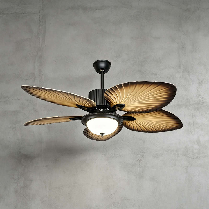 Vyloxis Ceiling Fan Light | French Glass Living Room Light