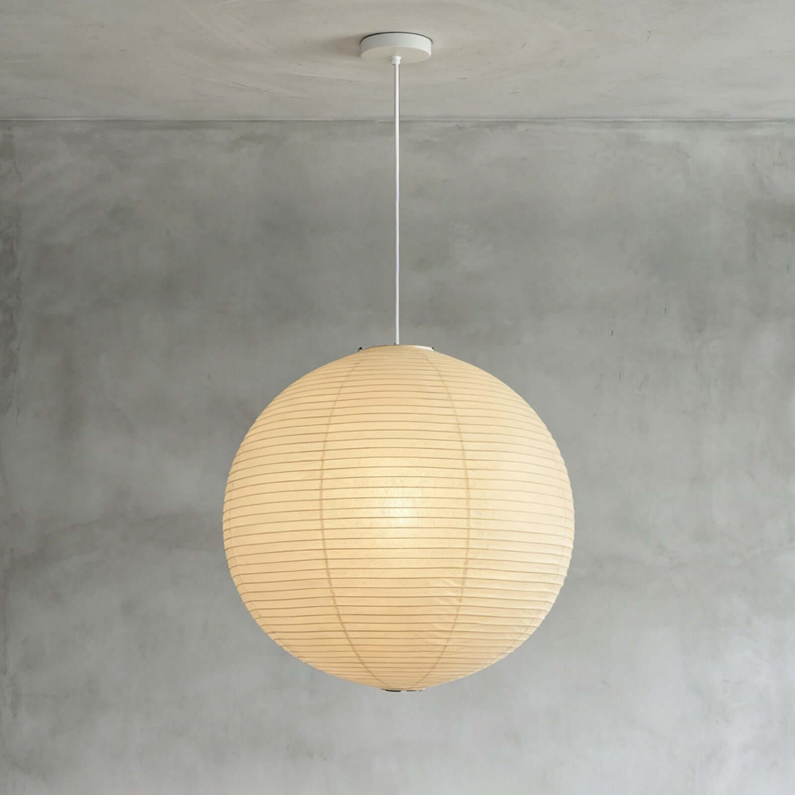 Japanese Washi Paper Globe Pendant Light | Japandi Lantern