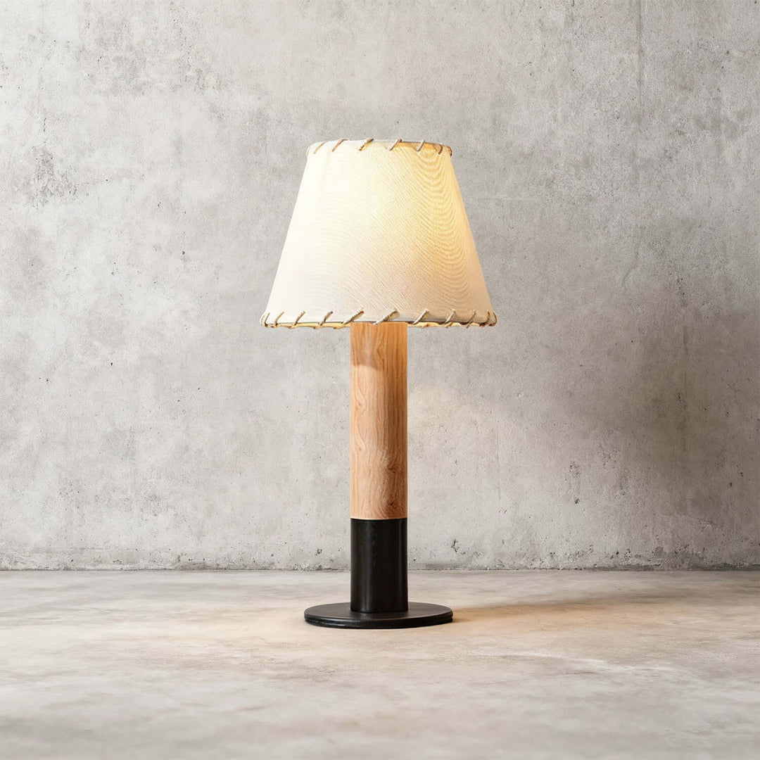 Wenor Table Lamp – American Retro Fabric Bedside Lamp