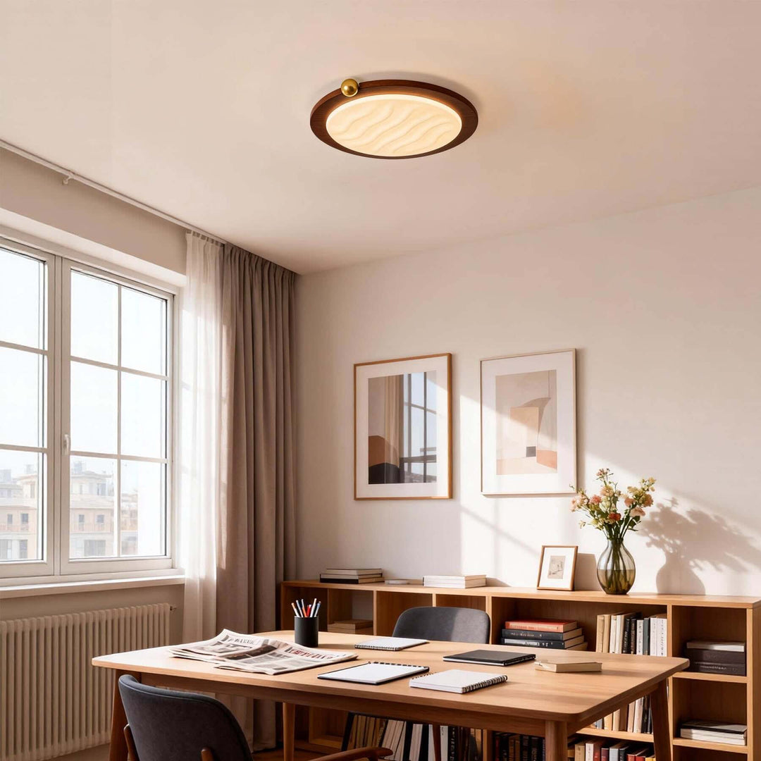 Wevre Round Ceiling Light – Nordic Vintage Acrylic Fixture
