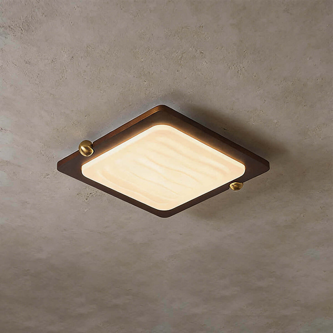 Wevre Square Ceiling Light – Nordic Vintage Acrylic Bedroom Light