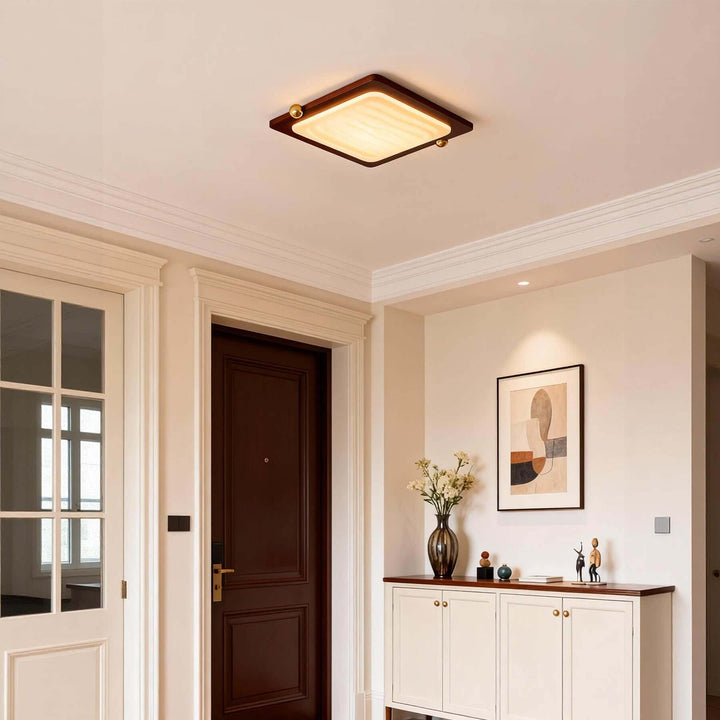 Wevre Square Ceiling Light – Nordic Vintage Acrylic Bedroom Light
