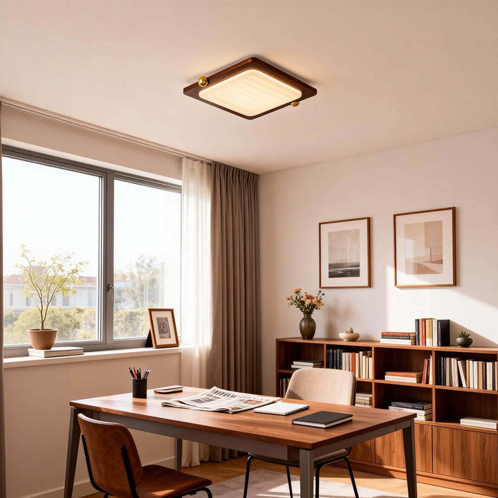 Wevre Square Ceiling Light – Nordic Vintage Acrylic Bedroom Light
