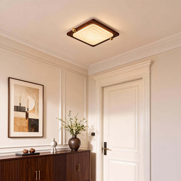 Wevre Square Ceiling Light – Nordic Vintage Acrylic Bedroom Light