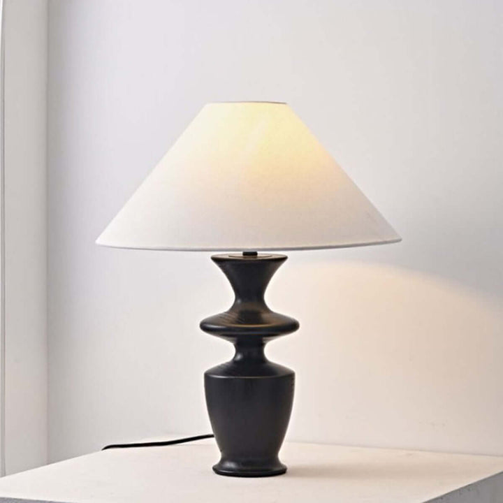 Zoriva Table Lamp – Wabi-Sabi Style Vintage French Wood Decor Light