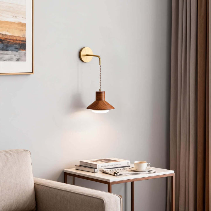 Treva Wall Light - Modern Minimal Wood Bedside Decor
