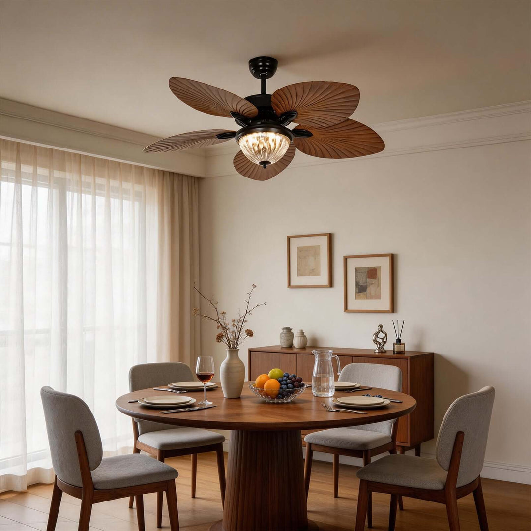 Xalcor Ceiling Fan Light | French Style Glass Light