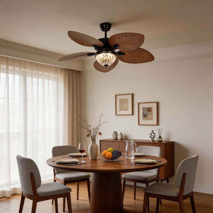 Xalcor Ceiling Fan Light | French Style Glass Light