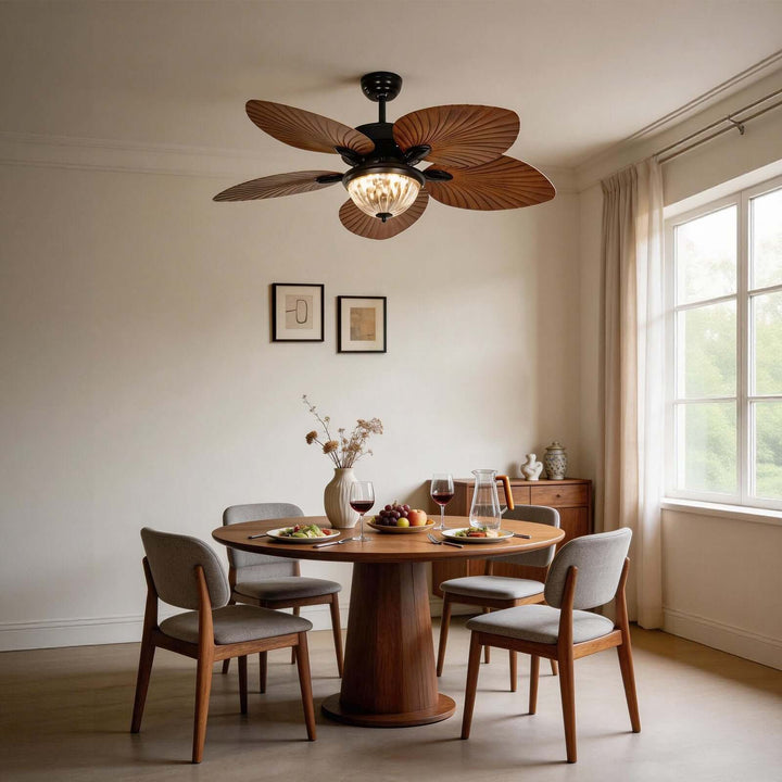 Xalcor Ceiling Fan Light | French Style Glass Light