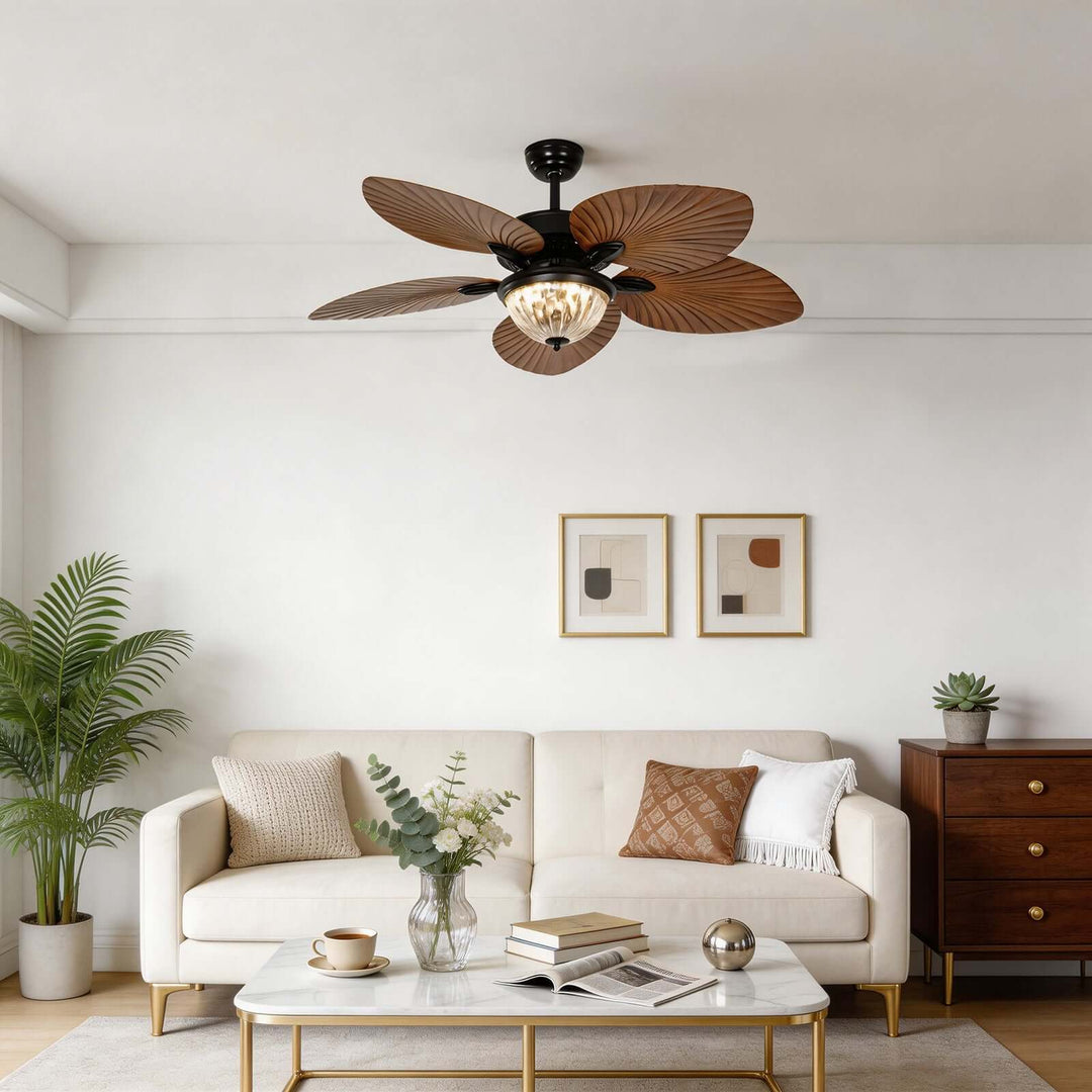 Xalcor Ceiling Fan Light | French Style Glass Light
