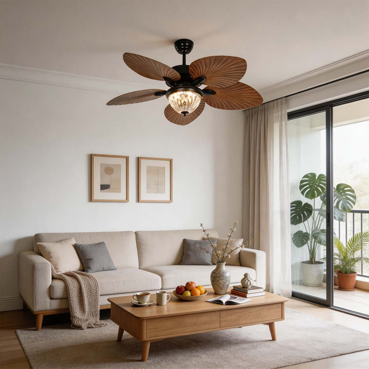 Xalcor Ceiling Fan Light | French Style Glass Light