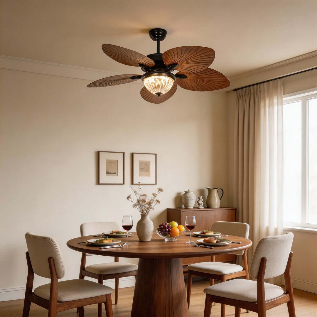 Xalcor Ceiling Fan Light | French Style Glass Light
