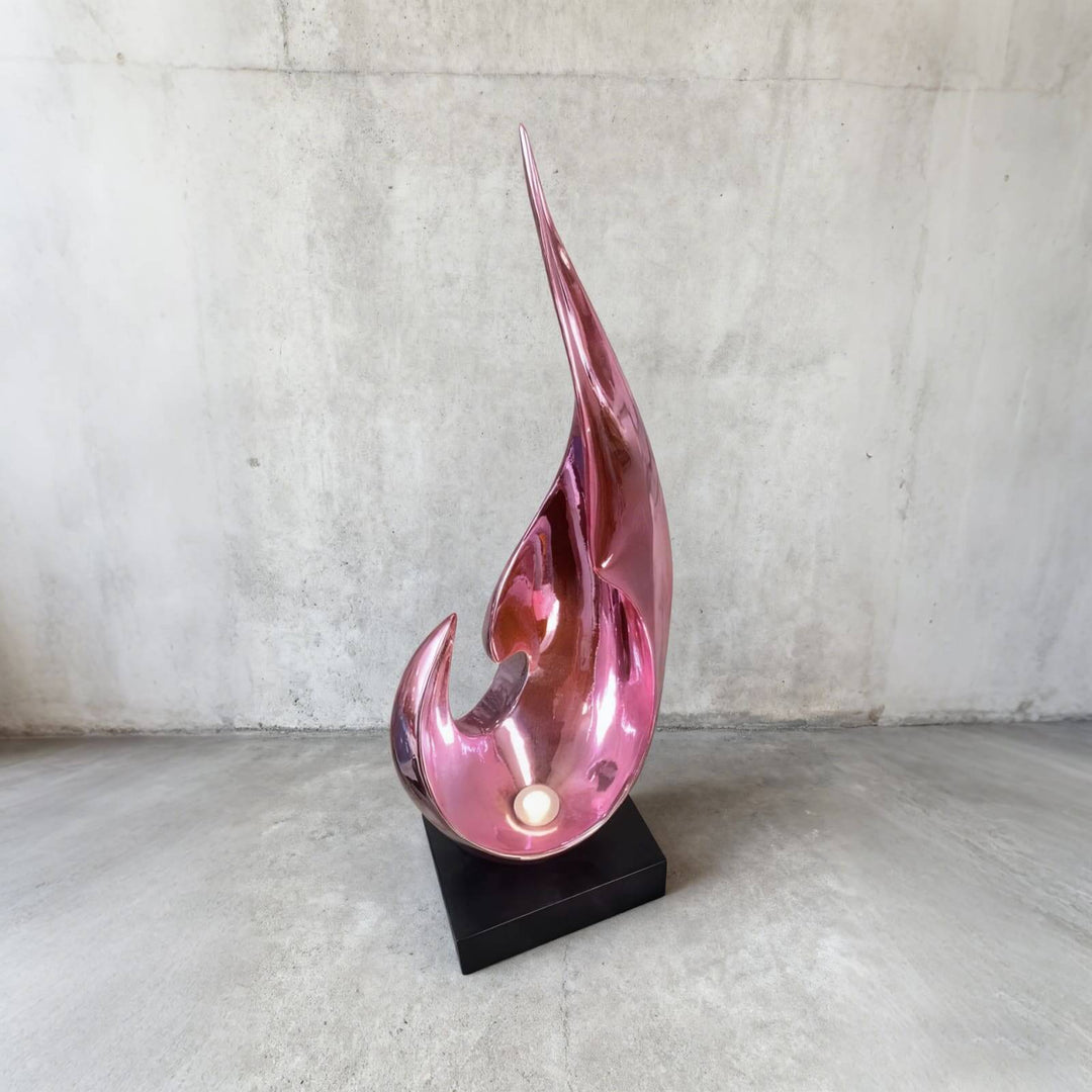 Xalvion Art Deco Table Lamp – Unique Blue Flame Light