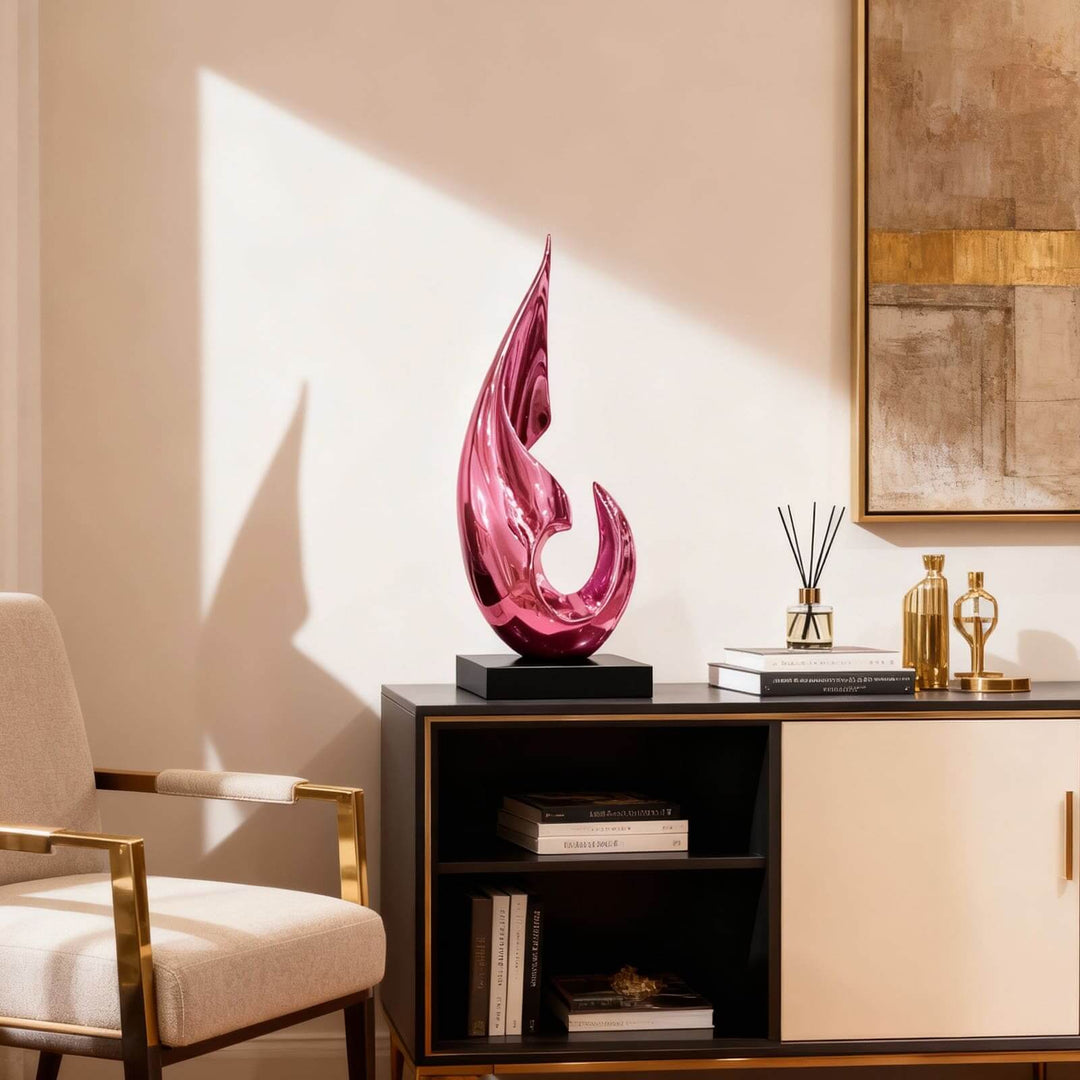 Xalvion Art Deco Table Lamp – Unique Blue Flame Light