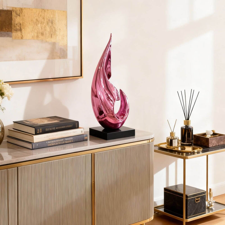 Xalvion Art Deco Table Lamp – Unique Blue Flame Light