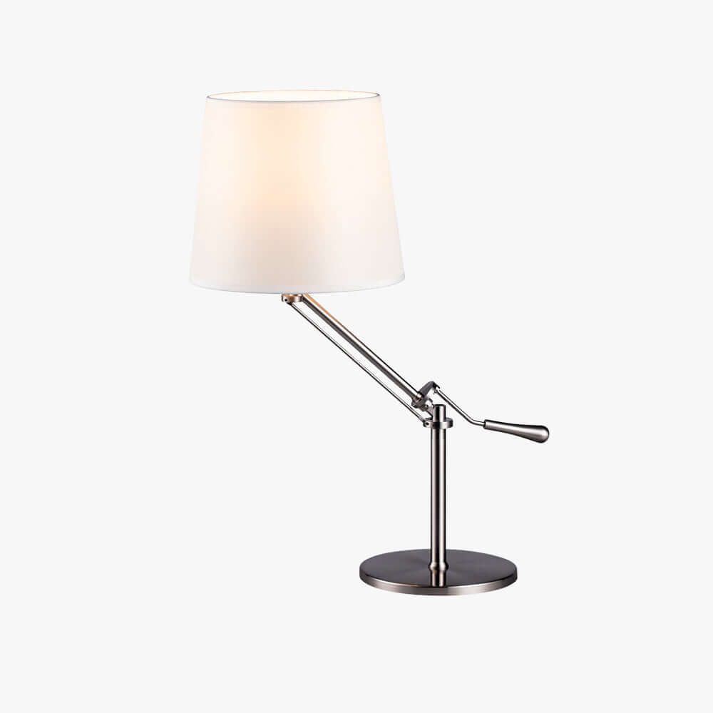 Xindea Table Lamp – Modern Minimalist Swing Arm Fabric Lamp