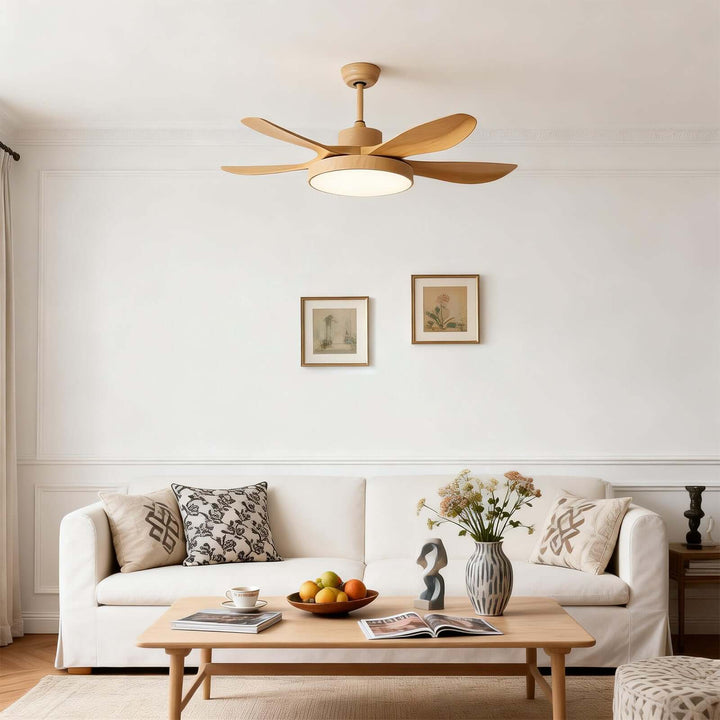 Xrylo Ceiling Fan Light-Scandinavian ABS Living Room Light