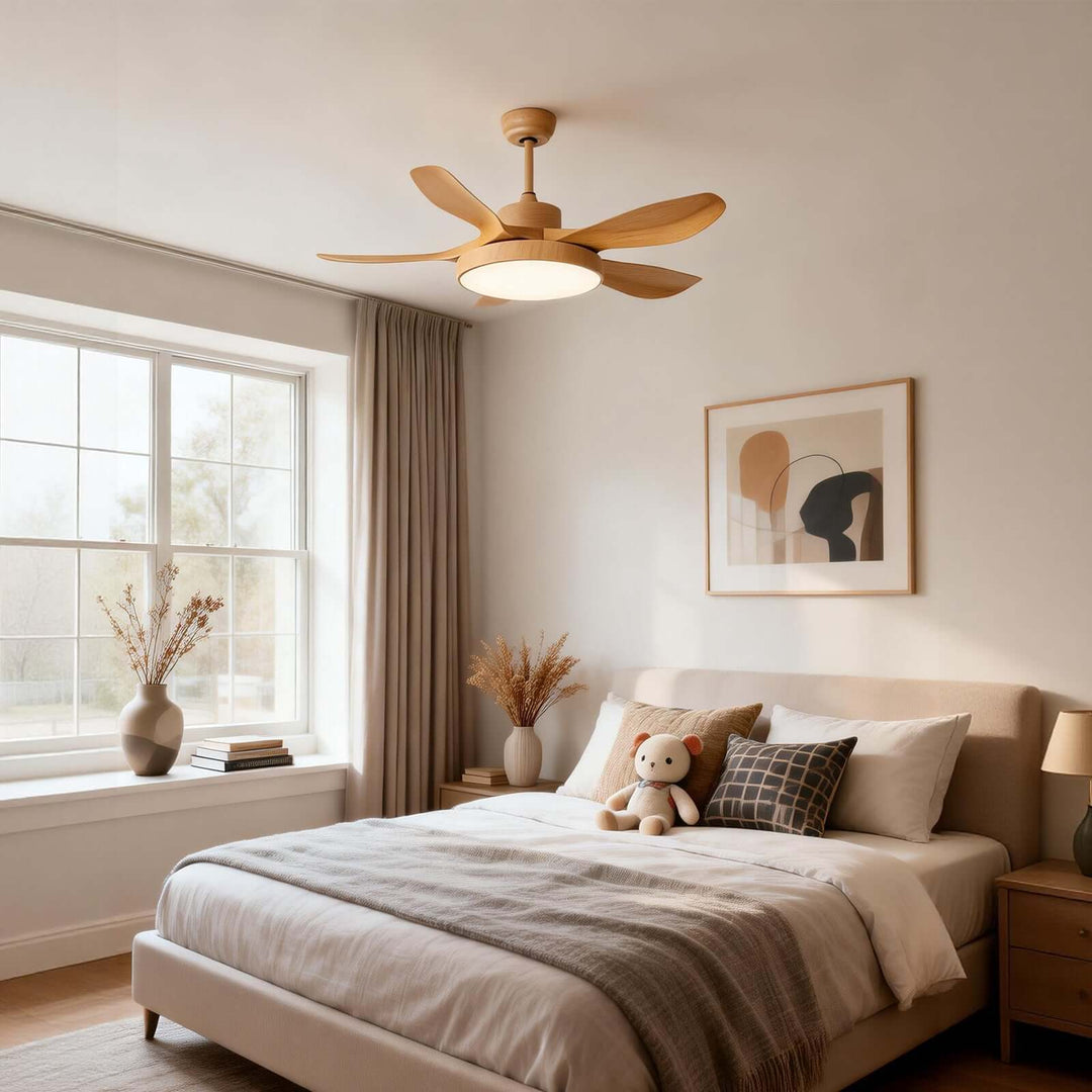 Xrylo Ceiling Fan Light-Scandinavian ABS Living Room Light
