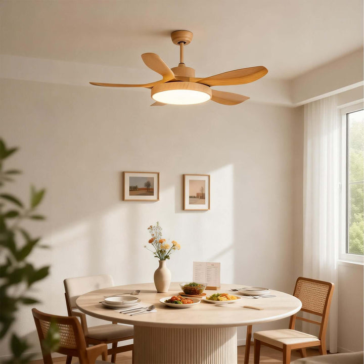 Xrylo Ceiling Fan Light-Scandinavian ABS Living Room Light