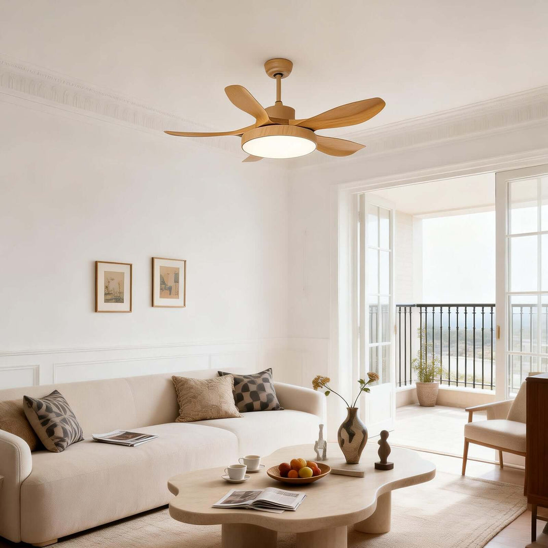 Xrylo Ceiling Fan Light-Scandinavian ABS Living Room Light