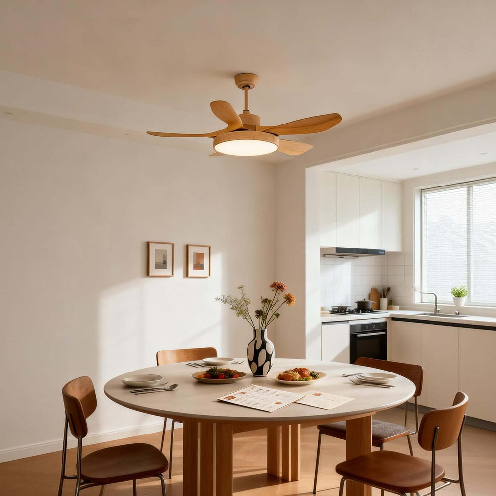 Xrylo Ceiling Fan Light-Scandinavian ABS Living Room Light