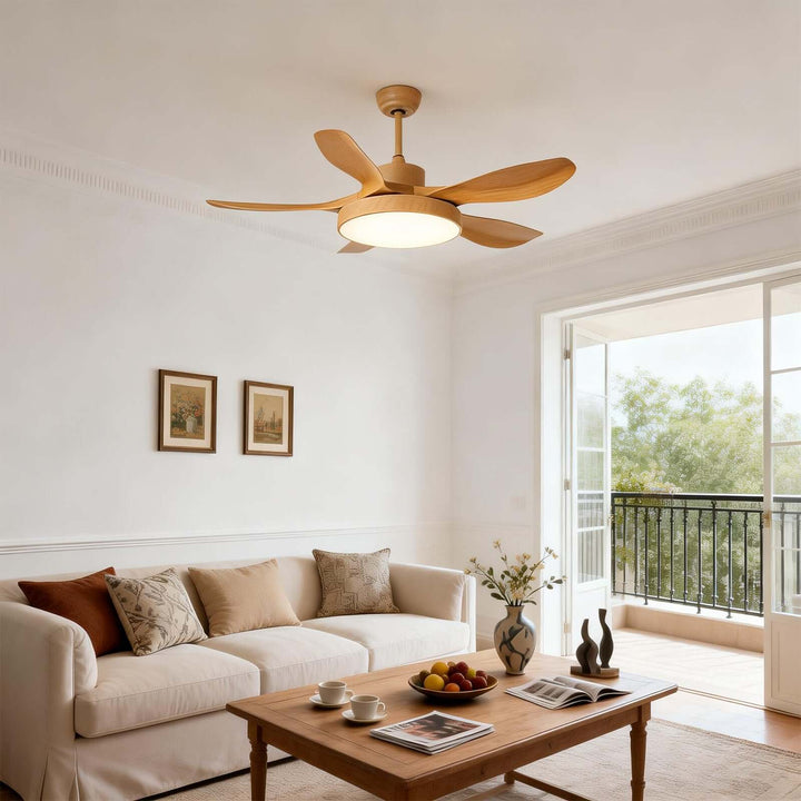 Xrylo Ceiling Fan Light-Scandinavian ABS Living Room Light