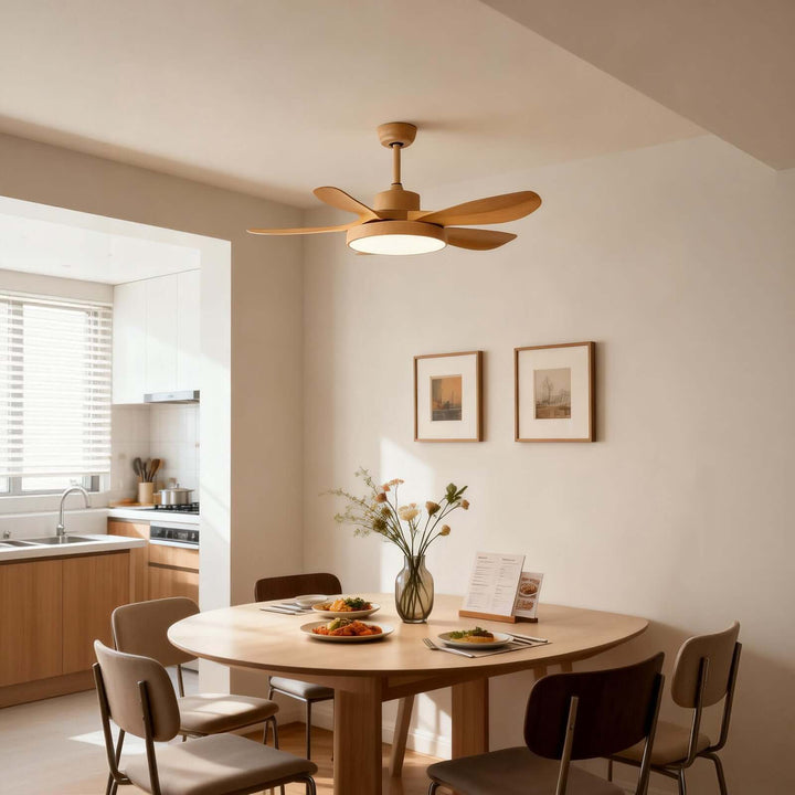 Xrylo Ceiling Fan Light-Scandinavian ABS Living Room Light