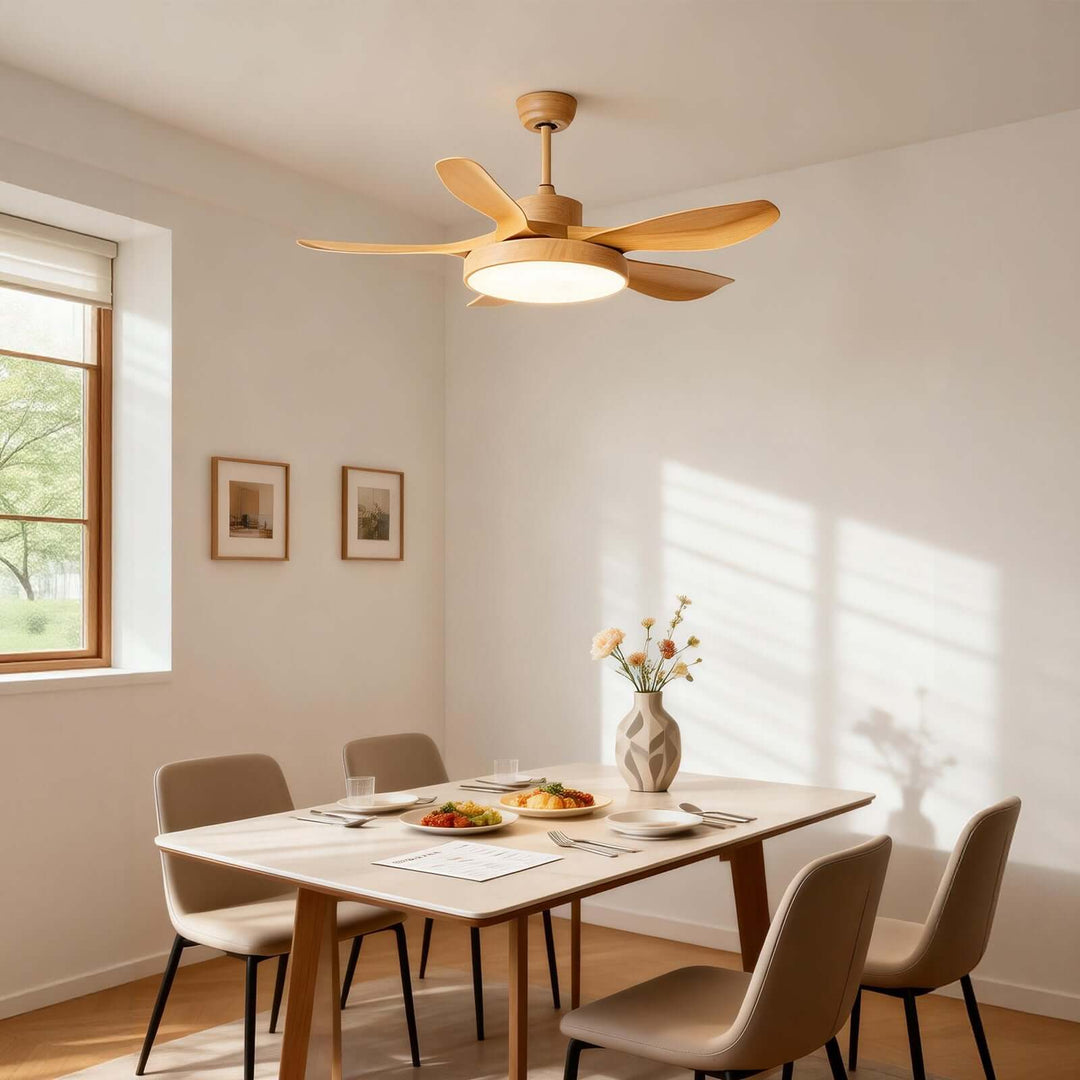 Xrylo Ceiling Fan Light-Scandinavian ABS Living Room Light