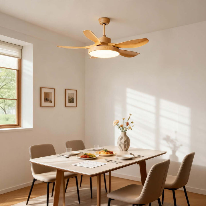 Xrylo Ceiling Fan Light-Scandinavian ABS Living Room Light