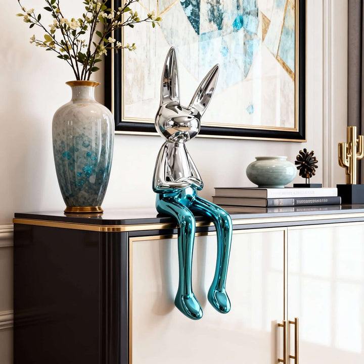 Xunelo Rabbit Sculpture – Living Room Decorative Ornament