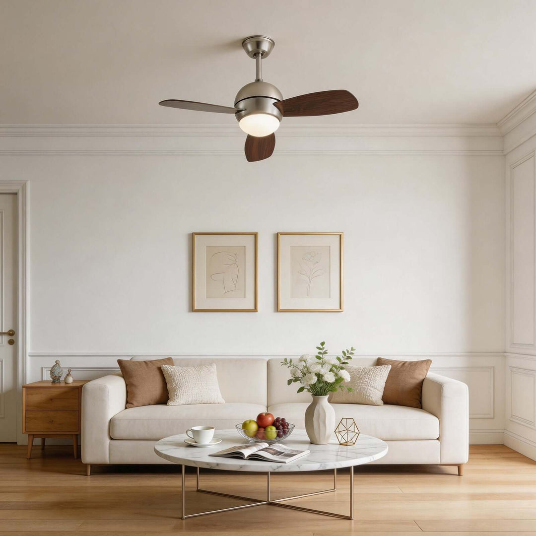 Xyloi Ceiling Fan Light | Modern French ABS Dining Light