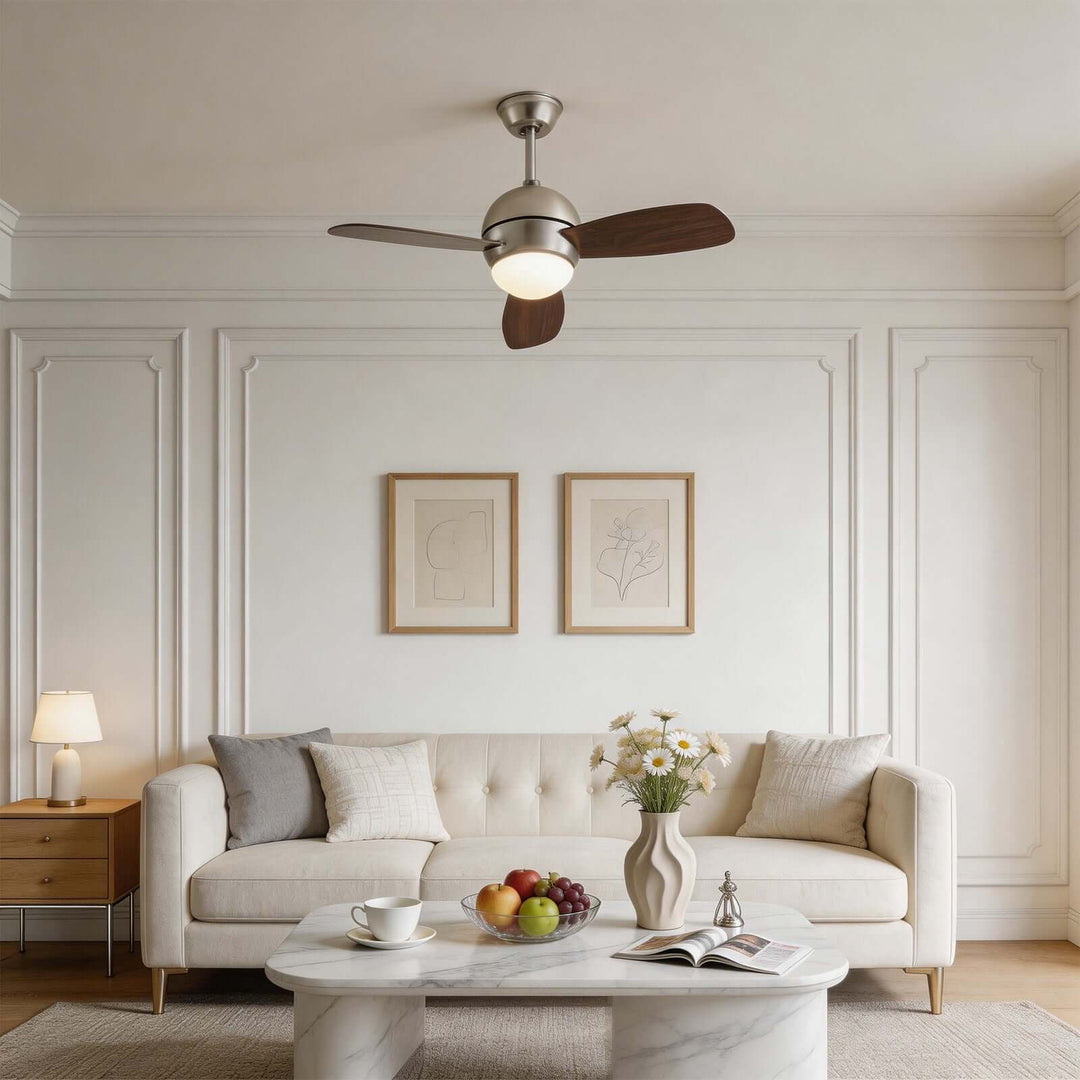 Xyloi Ceiling Fan Light | Modern French ABS Dining Light