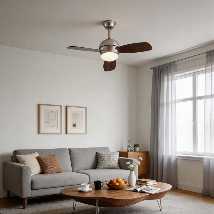 Xyloi Ceiling Fan Light | Modern French ABS Dining Light