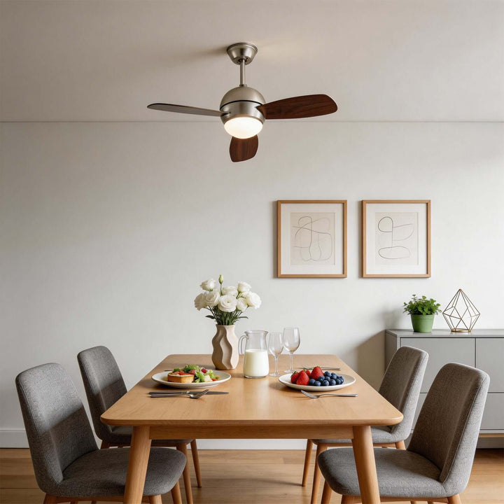 Xyloi Ceiling Fan Light | Modern French ABS Dining Light