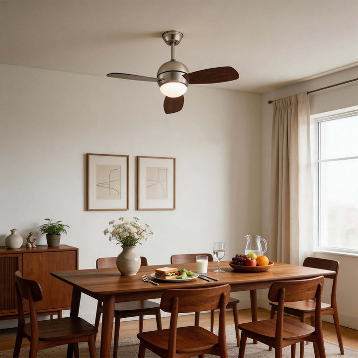 Xyloi Ceiling Fan Light | Modern French ABS Dining Light