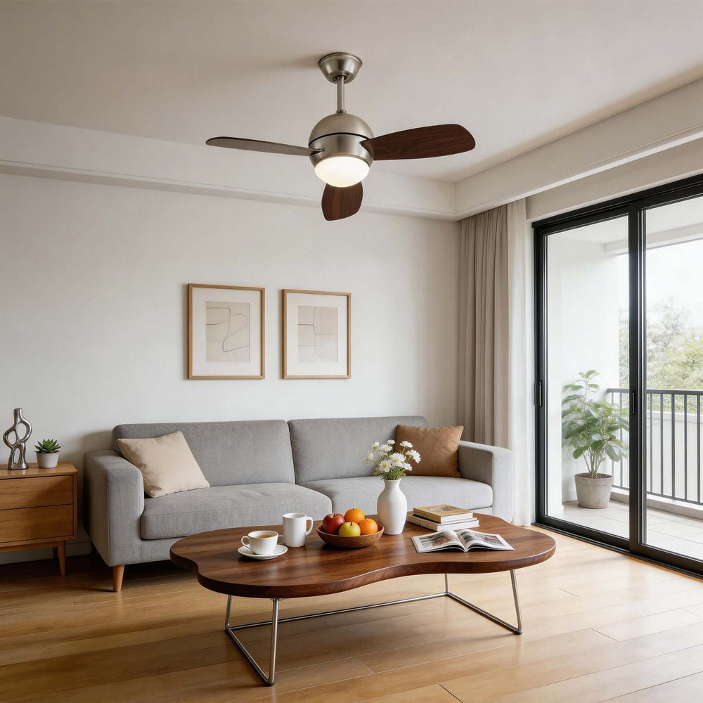 Xyloi Ceiling Fan Light | Modern French ABS Dining Light